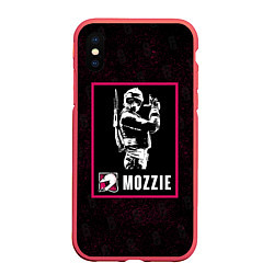 Чехол iPhone XS Max матовый Mozzie цвета 3D-красный — фото 1