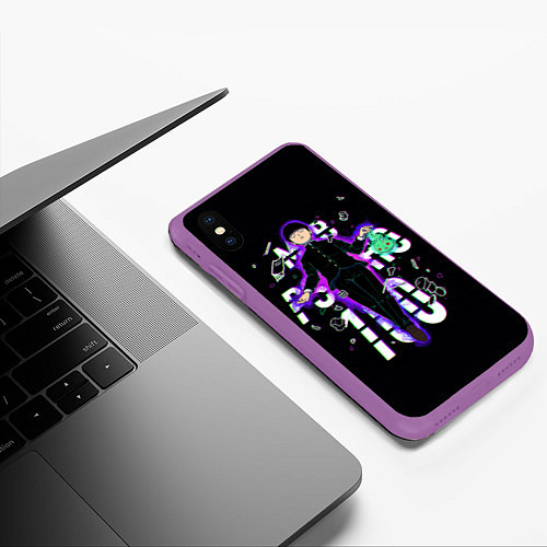 Чехол iPhone XS Max матовый Моб Психо 100 / 3D-Фиолетовый – фото 3