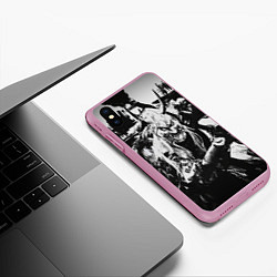 Чехол iPhone XS Max матовый Samurai Ghost of Tsushima, цвет: 3D-розовый — фото 2