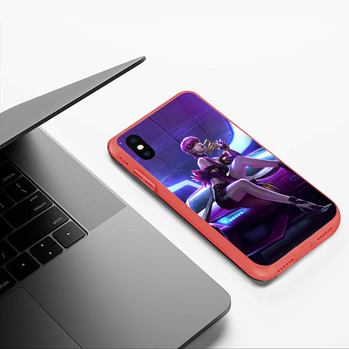 Чехол iPhone XS Max матовый KDA Evelyn / 3D-Красный – фото 3