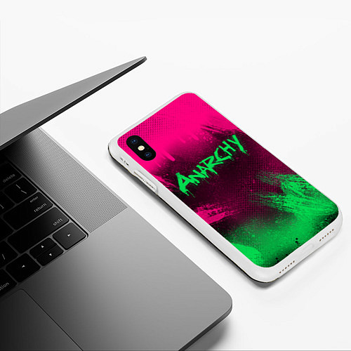 Чехол iPhone XS Max матовый CS GO NEON REVOLUTION v2 / 3D-Белый – фото 3