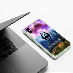 Чехол iPhone XS Max матовый The Elder Scrolls, цвет: 3D-салатовый — фото 2