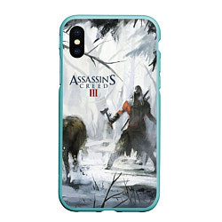 Чехол iPhone XS Max матовый Assassin’s Creed 3, цвет: 3D-мятный