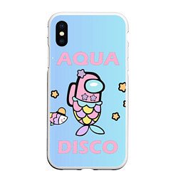 Чехол iPhone XS Max матовый Aqua Among As, цвет: 3D-белый