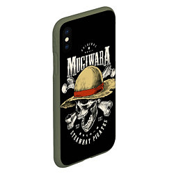 Чехол iPhone XS Max матовый MUGIWARA ONE PIECE, цвет: 3D-темно-зеленый — фото 2