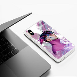 Чехол iPhone XS Max матовый Lil peep, цвет: 3D-белый — фото 2