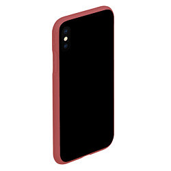 Чехол iPhone XS Max матовый ЧЁРНАЯ МАСКА, цвет: 3D-красный — фото 2