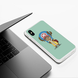 Чехол iPhone XS Max матовый One piece, цвет: 3D-белый — фото 2