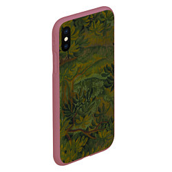 Чехол iPhone XS Max матовый Зеркальный лес Mirror forest, цвет: 3D-малиновый — фото 2