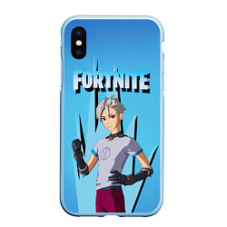 Чехол iPhone XS Max матовый Orin Fortnite, цвет: 3D-голубой