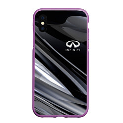 Чехол iPhone XS Max матовый Infiniti, цвет: 3D-фиолетовый