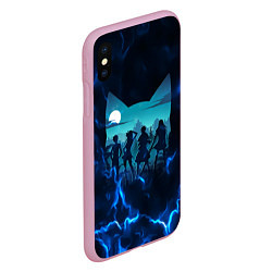 Чехол iPhone XS Max матовый Fairy tail Хвост Феи, цвет: 3D-розовый — фото 2