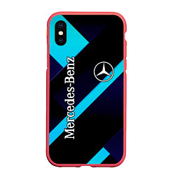 Чехол iPhone XS Max матовый Mercedes Benz, цвет: 3D-красный