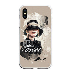 Чехол iPhone XS Max матовый Girl Power, цвет: 3D-белый