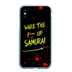 Чехол iPhone XS Max матовый WAKE THE F*** UP SAMURAI