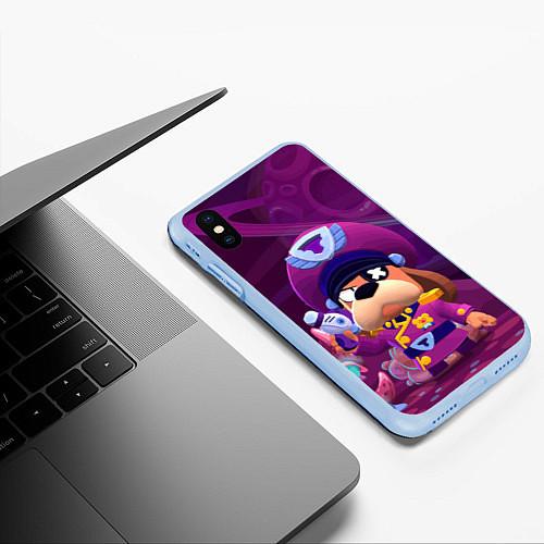 Чехол iPhone XS Max матовый Генерал Гавс brawl stars / 3D-Голубой – фото 3