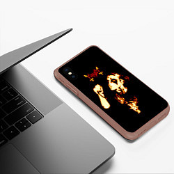Чехол iPhone XS Max матовый Mayhem, цвет: 3D-коричневый — фото 2
