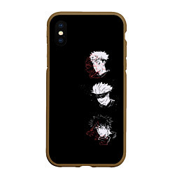 Чехол iPhone XS Max матовый Jujutsu Kaisen, цвет: 3D-коричневый