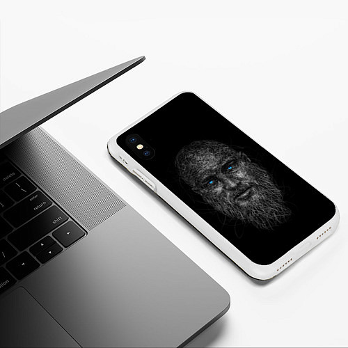 Чехол iPhone XS Max матовый Ragnar Lodbrok / 3D-Белый – фото 3