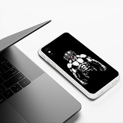 Чехол iPhone XS Max матовый Атака Титанов, цвет: 3D-белый — фото 2