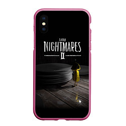 Чехол iPhone XS Max матовый Little Nightmares 2 Шестая, цвет: 3D-малиновый