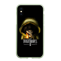 Чехол iPhone XS Max матовый Little Nightmares 2 Тссс, цвет: 3D-салатовый