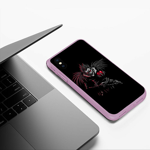 Чехол iPhone XS Max матовый Death Note / 3D-Сиреневый – фото 3