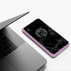 Чехол iPhone XS Max матовый Кобра, цвет: 3D-сиреневый — фото 2