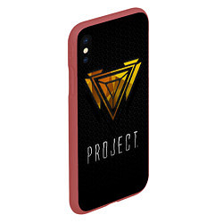 Чехол iPhone XS Max матовый Project, цвет: 3D-красный — фото 2