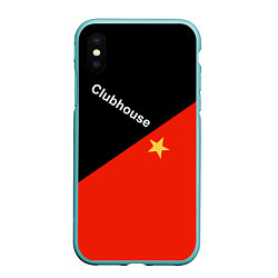 Чехол iPhone XS Max матовый Клабхаус звезда, цвет: 3D-мятный