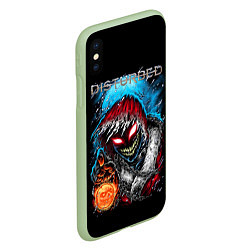 Чехол iPhone XS Max матовый Disturbed, цвет: 3D-салатовый — фото 2