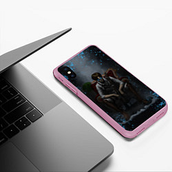 Чехол iPhone XS Max матовый Леви Аккерман АТАКА ТИТАНОВ, цвет: 3D-розовый — фото 2