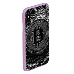 Чехол iPhone XS Max матовый БИТКОИН BITCOIN, цвет: 3D-сиреневый — фото 2