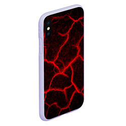 Чехол iPhone XS Max матовый ЛАВА ЛАВОВЫЕ ТРЕЩИНЫ LAVA, цвет: 3D-светло-сиреневый — фото 2