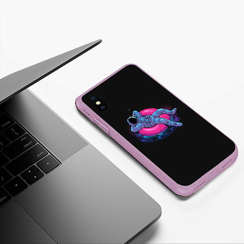 Чехол iPhone XS Max матовый Floating dream / 3D-Сиреневый – фото 3