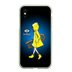 Чехол iPhone XS Max матовый Little Nightmares, цвет: 3D-салатовый