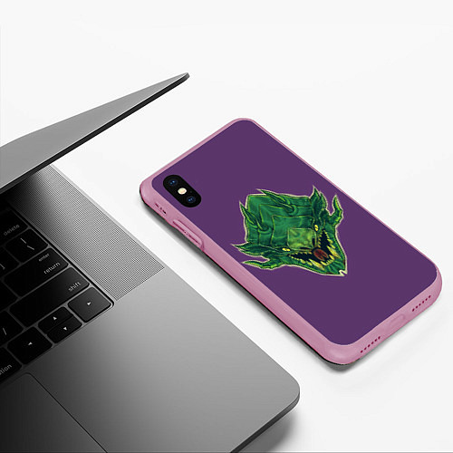 Чехол iPhone XS Max матовый Вайпер Dota 2 / 3D-Розовый – фото 3