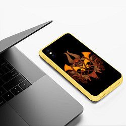 Чехол iPhone XS Max матовый Дум Dota 2, цвет: 3D-желтый — фото 2