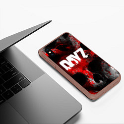 Чехол iPhone XS Max матовый DAYZ BLOOD ДЕЙЗИ КРОВЬ Z, цвет: 3D-коричневый — фото 2