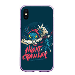 Чехол iPhone XS Max матовый Night Crawler Dota 2, цвет: 3D-сиреневый