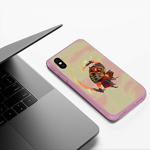 Чехол iPhone XS Max матовый Ember Dota 2 / 3D-Розовый – фото 3