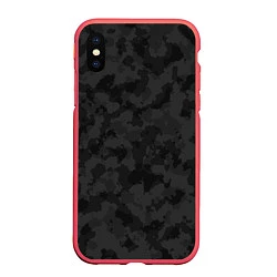 Чехол iPhone XS Max матовый СПЕЦ КАМУФЛЯЖ, цвет: 3D-красный
