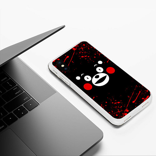 Чехол iPhone XS Max матовый KUMAMON КУМАМОН / 3D-Белый – фото 3