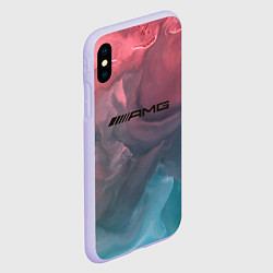 Чехол iPhone XS Max матовый MERCEDES AMG МЕРСЕДЕС АМГ, цвет: 3D-светло-сиреневый — фото 2