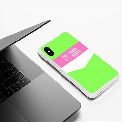 Чехол iPhone XS Max матовый Eat pussy Its vegan, цвет: 3D-белый — фото 2