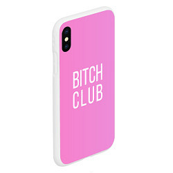 Чехол iPhone XS Max матовый Bitch club, цвет: 3D-белый — фото 2