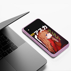 Чехол iPhone XS Max матовый Asuka, цвет: 3D-сиреневый — фото 2