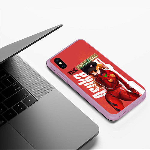 Чехол iPhone XS Max матовый Asuka / 3D-Сиреневый – фото 3