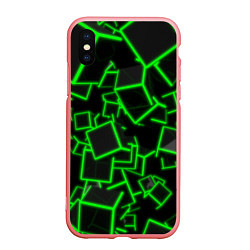 Чехол iPhone XS Max матовый Cyber cube, цвет: 3D-баблгам