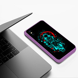 Чехол iPhone XS Max матовый Нэдзуко, Kimetsu no Yaiba, цвет: 3D-фиолетовый — фото 2